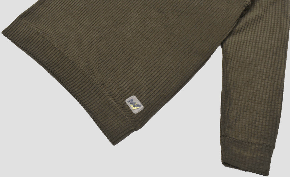 Boys' Dark Brown Thermal Cotton Ribbed Knit Sweater | Classic Crewneck Pullover for Winter in Pakistan